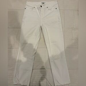 PAIGE Women's Off-White Straight Leg Jeans